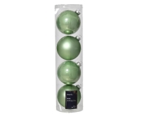 KARÁCSONYI GÖMB (4DB) 10CM MATCHA GREEN 141668