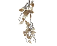 KARÁCSONYI BOGYÓS, LEVELES GIRLAND 130CM NATURAL 708840