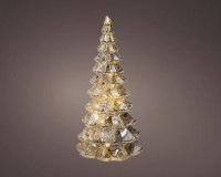 KARÁCSONYI LEDES FENYÕ ÜVEG WHITE GOLD 22CM ELEMES 489483