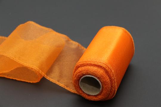 DEKOR ANYAG ORGANZA 11CMX10M 022-VILÁGOS NARANCSSÁRGA