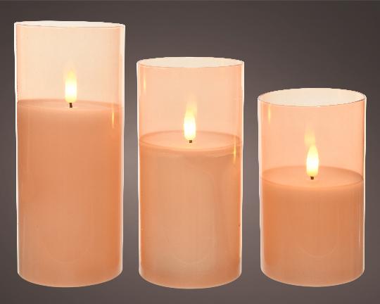 KARÁCSONYI VIL. GYERTYA X3 AMBER/WARM 486163