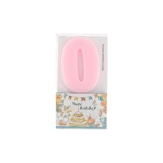 GYERTYA SZÜLINAPI 0-ÁS RÓZSASZÍN 6CM DD66988