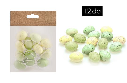 HÚSVÉTI TOJÁS X12 ZÖLD 3CM 072015