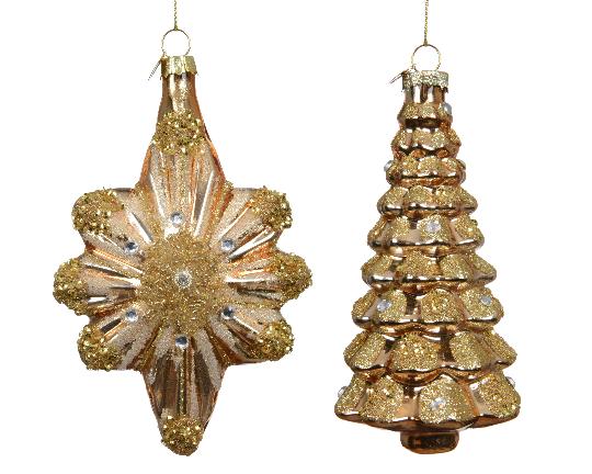 KARÁCSONYI FENYŐFA ÜVEGDÍSZ 123924 GLITTERES