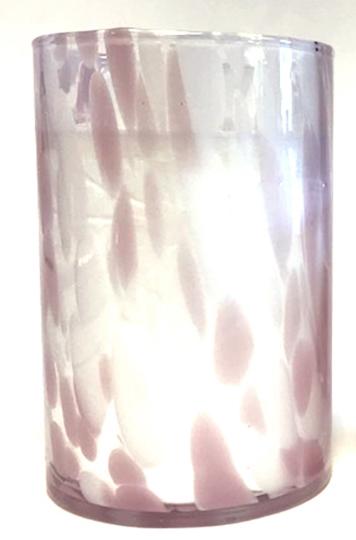 KARÁCSONYI MÉCSEST.+GYERTYA 15CM PINK 053116