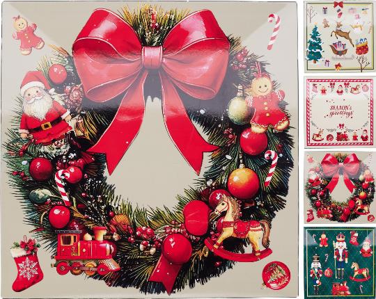 KARÁCSONYI MÛANYAG TÁLCA 40X40CM 514786