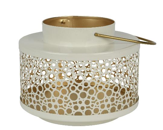 FÉM LÁMPÁS 19X15CM WHITE/GOLD 873322