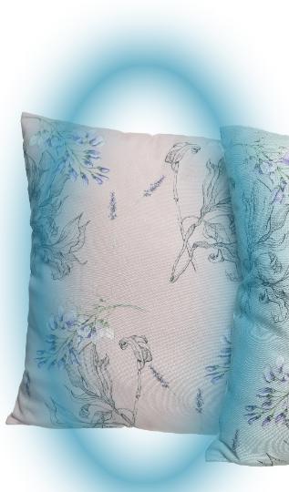 PÁRNA 45X45CM 878256 RÓZSASZÍN VIRÁGMINTÁS