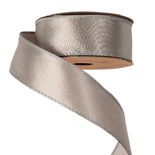 KARÁCSONYI SZALAG 38MMX5M DRÓTOS EZÜST SR3805-98