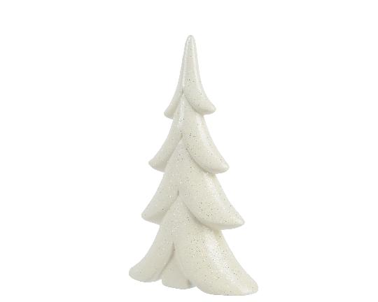 KARÁCSONYI KERÁMIA FENYŐ 30CM WHITE 600255