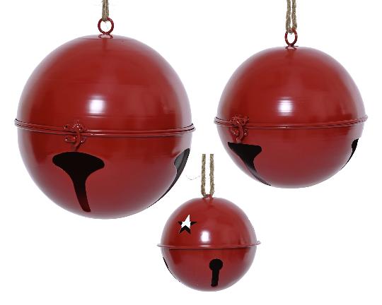 KARÁCSONYI CSENGŐ FÉM 24CM RED 389804/01