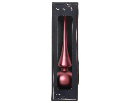 KARÁCSONYI CSÚCSDÍSZ 26CM DARK ROSE 116169