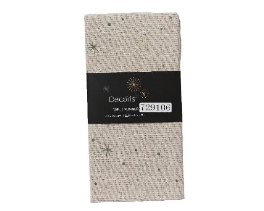 KARÁCSONYI TERÍTŐ 40X140CM FUTÓ NATURAL 729106