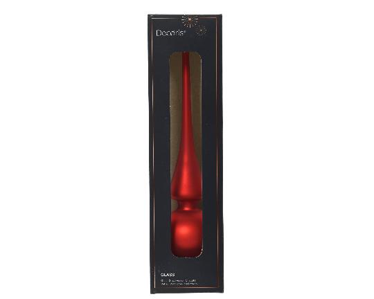 KARÁCSONYI CSUCS DISZ 26CM XMAS RED MATT 113059
