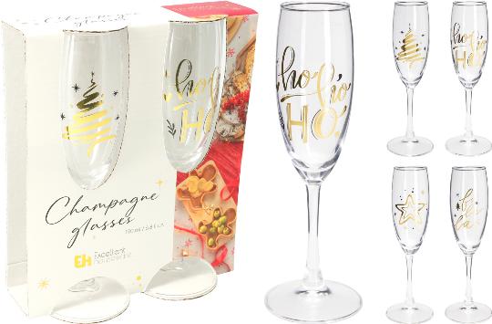 KARÁCSONYI POHÁR SZETT PEZSGŐS 190ML X2 997488