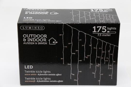 KARÁCSONYI ÉGÖSOR 175LED FÜGGÖNY MELEG FÉNYÜ FEHÉR ZS.