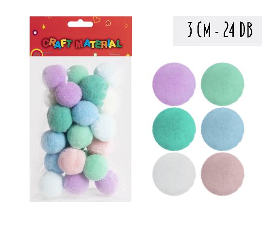 DEKOR GOLYÓ ZSENILIA 3CM X24 MIX 061208