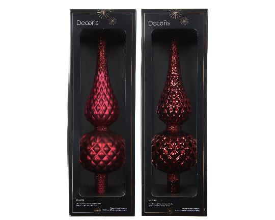 KARÁCSONYI CSÚCSDÍSZ 30,5CM OXBLOOD 109003