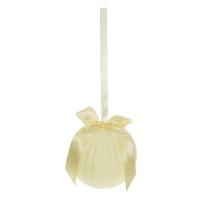 KARÁCSONYI GÖMB 20CM FLOKKOLT MASNIVAL KRÉM DD74969