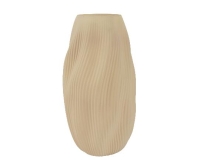 ÜVEG VÁZA HULLÁMOS 17X33CM BEIGE 647757