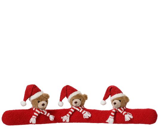 KARÁCSONYI MACI TÉLAPÓS ABLAKKÍGYÓ 88CM RED/COLOURS 537782