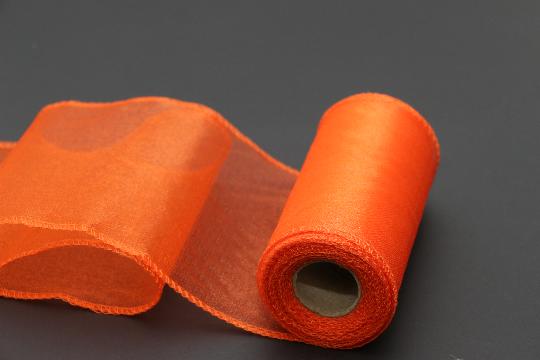 DEKOR ANYAG ORGANZA 11CMX10M 021-SÖTÉT NARANCSSÁRGA