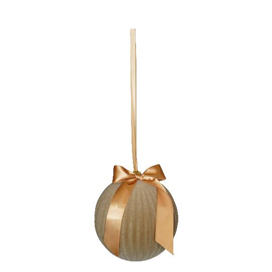 KARÁCSONYI GÖMB 20CM FLOKKOLT MASNIVAL BARNA DD71963