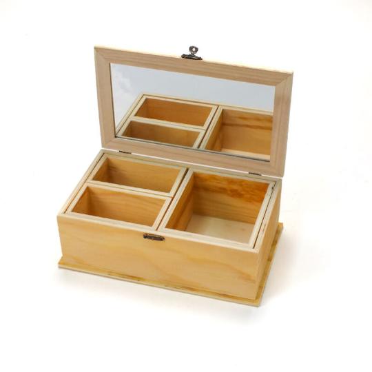 FA ÉKSZERTARTÓ TÜKRÖS NATUR 9183