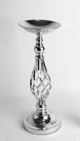 FÉM GYERTYATARTO CSAVART 40CM EZÜST 425405