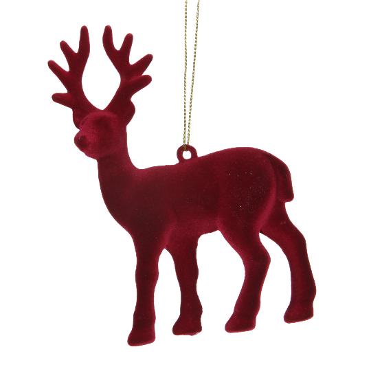 KARÁCSONYI RÉNSZARVAS BETÛZŐ 10X13CM BORDÓ 284115