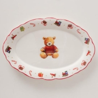 KARÁCSONYI TÁNYÉR OVÁLIS MACIS 21,20CM 2059217