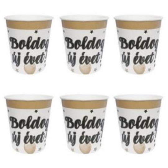 SZILVESZTERI PARTY POHÁR ELEGÁNS X6 24893