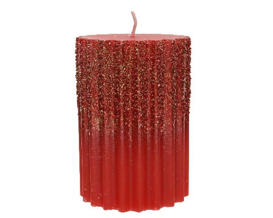 KARÁCSONYI GYERTYA 7X10CM XMAS RED 209519