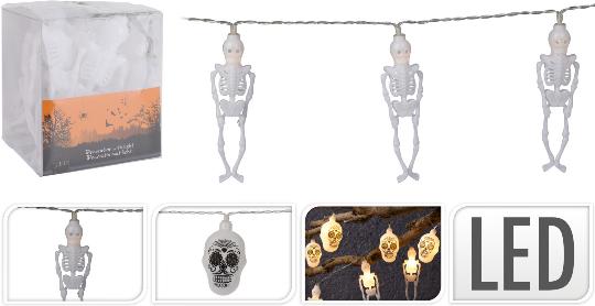 HALLOWEEN LEDES HALÁLFEJ GIRLAND 508858