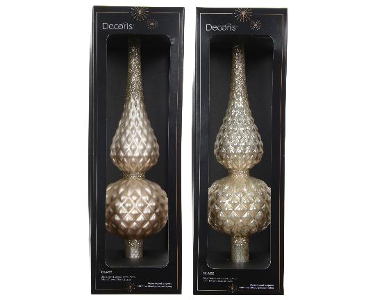 KARÁCSONYI CSÚCSDÍSZ 30,5CM PEARL 109005