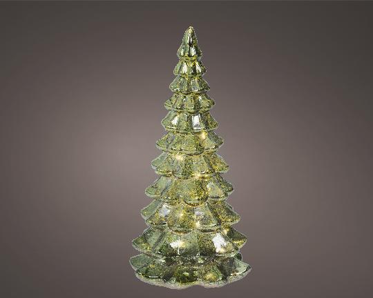 KARÁCSONYI LEDES FENYŐ ÜVEG 21CM 489487