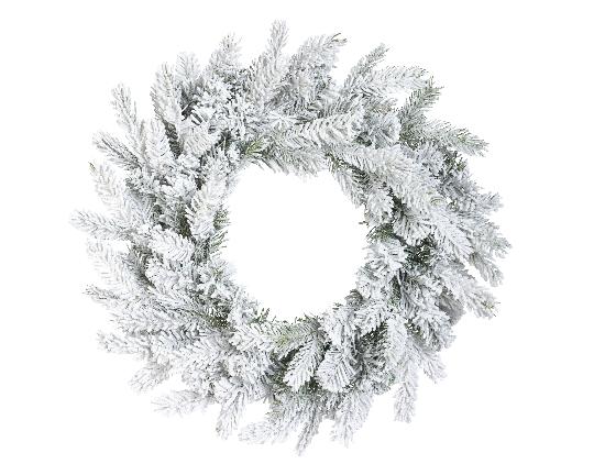 KARÁCSONYI KOSZORÚ 50CM HAVAS GREEN WHITE 680863