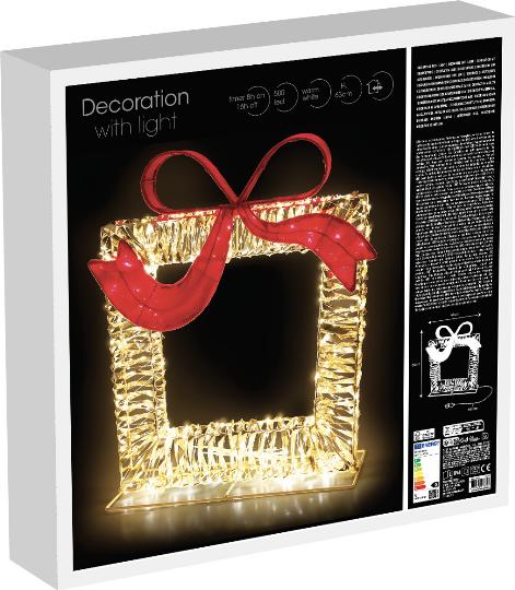 KARÁCSONYI VILÁGÍTÓ DOBOZ 58X63CM 500LED 540116
