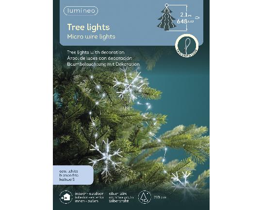 KARÁCSONYI ÉGŐSOR 648LED 210CM SILVER/COOL WHITE 496242