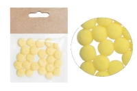 DEKOR GOLYÓ TEXTIL 1,5CM SÁRGA X24 068581