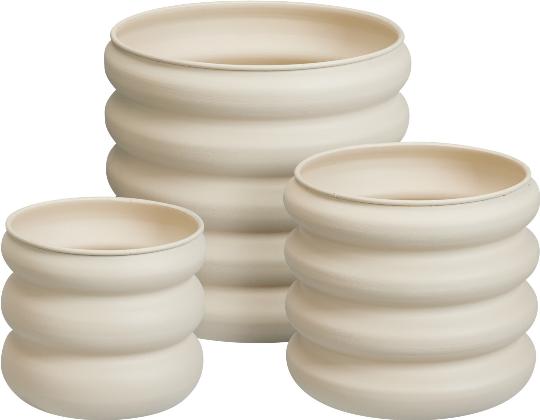 FÉM KASPÓ 17X18CM HULLÁMOS KRÉM 532282