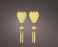 DEKOR SOLAR SZÉLCSENGŐ 56CM FÉM 891402 KRÉMSÁRGA