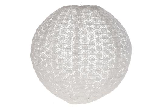 DEKOR LAMPION 40CM CSIPKÉS FEHÉR