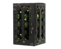 KARÁCSONYI GÖMB (45DB) 6CM PINE GREEN 147509