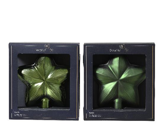 KARÁCSONYI CSÚCSDÍSZ CSILLAG 17CM PINE GREEN 174310