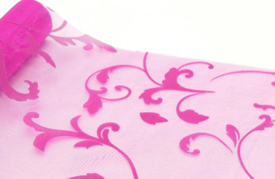 DEKOR ANYAG ORGANZA 47CMX5M BÁRSONY INDAMINTÁS 012 CIKLÁMEN