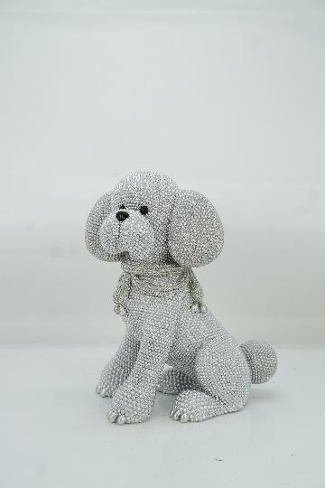 DEKOR KUTYA 29CM EZÜST 67858