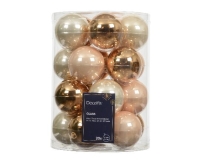 KARÁCSONYI GÖMB (20DB) 6CM PEARL/COLOUR 142188