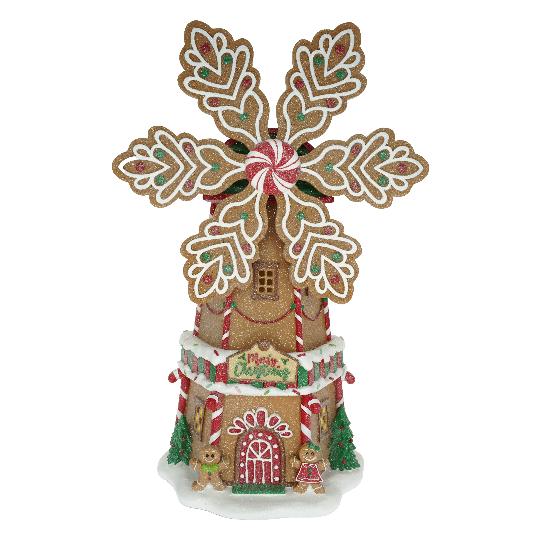 KARÁCSONYI LEDES SZÉLMALOM GLITTERES 50CM DD70295