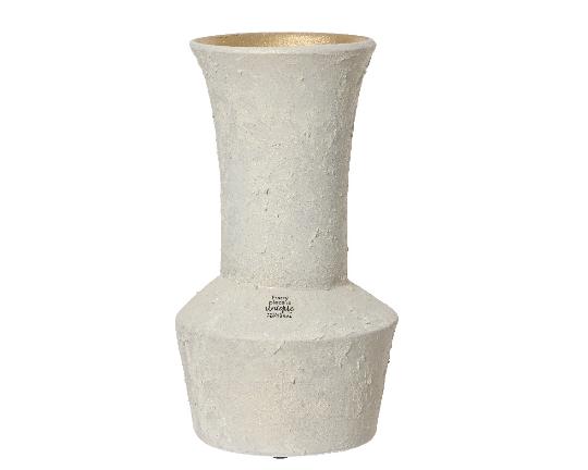 KERÁMIA VÁZA 30CM OFF WHITE/LIGHT GOLD 398465
